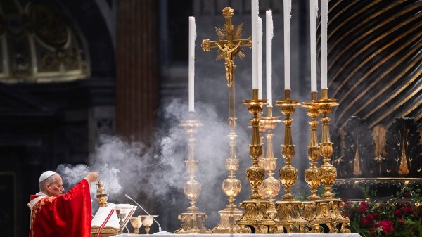 Pope Leo XIV leads a Holy Mass on the Solemnity of Saints Peter and Paul, Rome's patron saints, at St. Peter's Basilica in the Vatican, on June 29, 2026