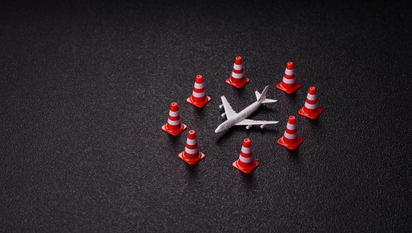 airplane traffic cones