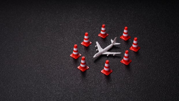 airplane traffic cones