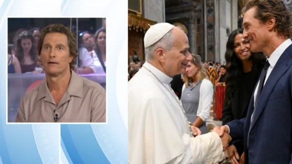 Pope Leo and Matthew McConaughey