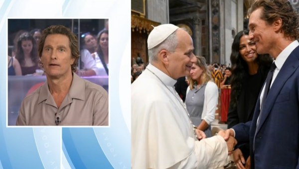 Pope Leo and Matthew McConaughey